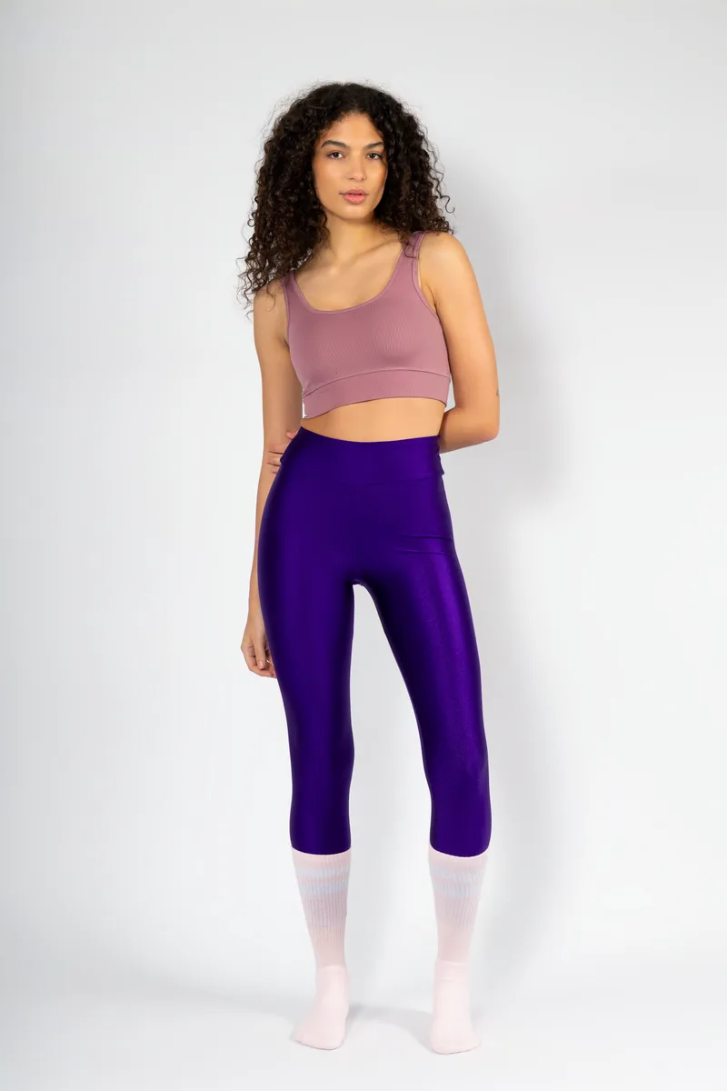 Κολάν γυναικείο γυαλιστερό Trendy Nina Club Μοβ Indigo NC1979-5-Μωβ