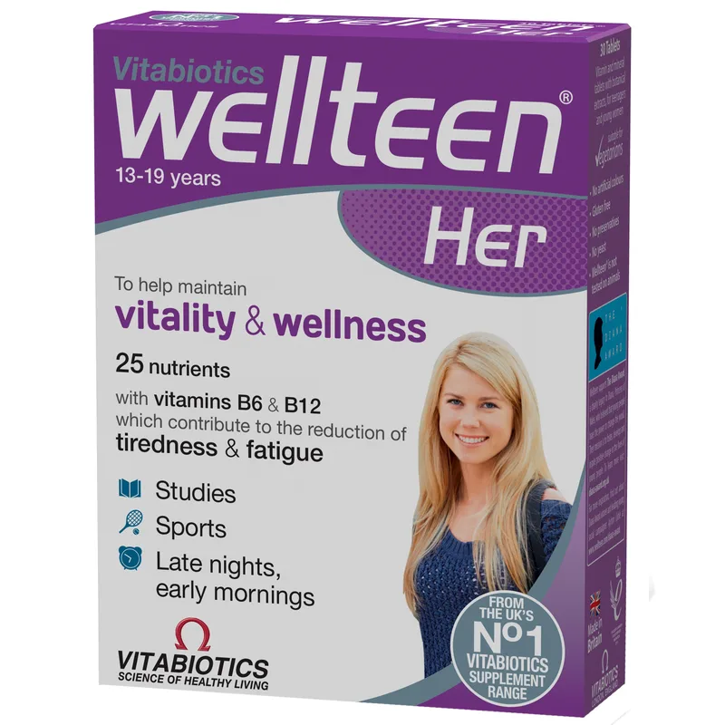 Vitabiotics Wellteen Her Συμπλήρωμα Διατροφής Πολυβιταμινών για Κορίτσια 13 Έως 19 Ετών 30tabs