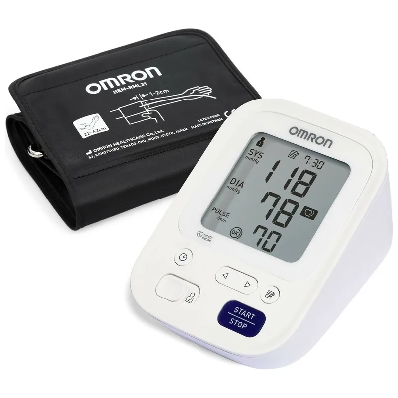 Omron M3 Blood Pressure Monitor Πιεσόμετρο Μπράτσου με Λειτουργία Ανίχνευσης Αρρυθμίας HEM-7154-E 1 Τεμάχιο