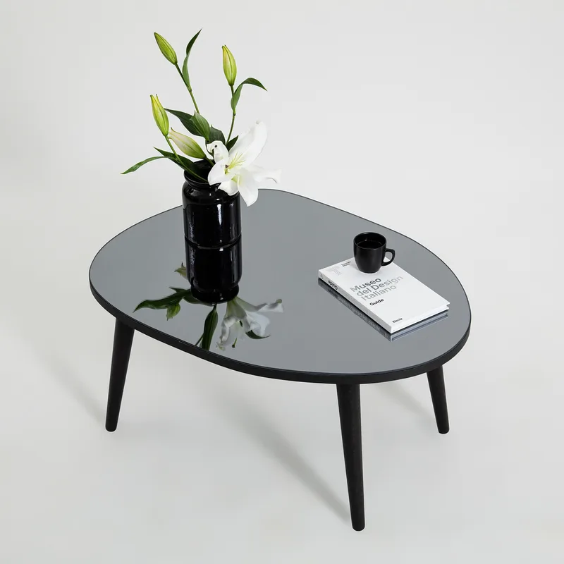 Τραπέζι Σαλονιού Gusto - Black, Fume 552Nos2275 (75x38x55)