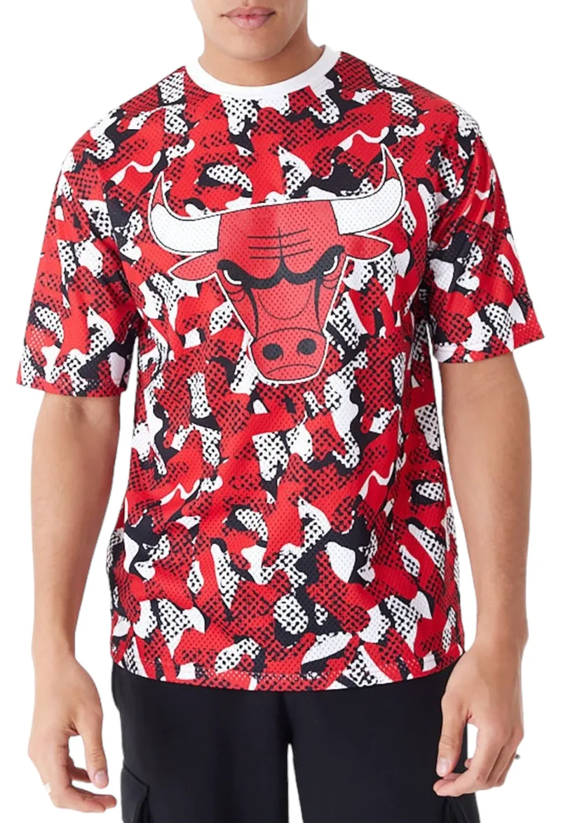 Μπλούζα Κοντομάνικη New Era Nba Team Aop Mesh Os Chi 60435490-600 Ανδρικό