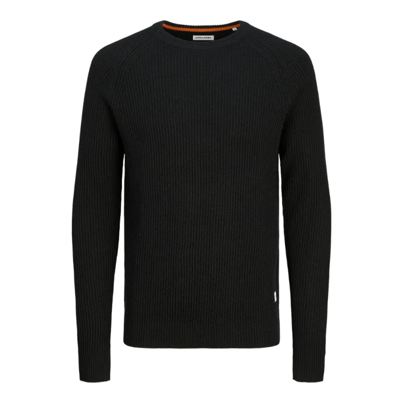 Πλεκτό πουλόβερ "Pannel Knit" της Jack & Jones - Black