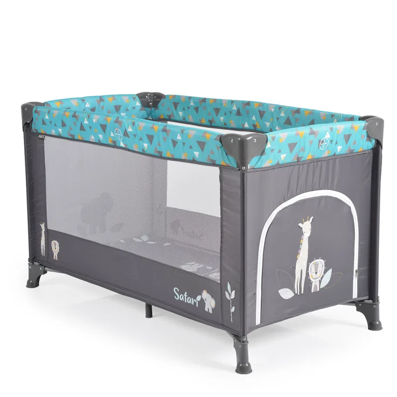 Παρκοκρέβατο (0+ Μηνών/Έως 15kg) Moni Safari Turquoise