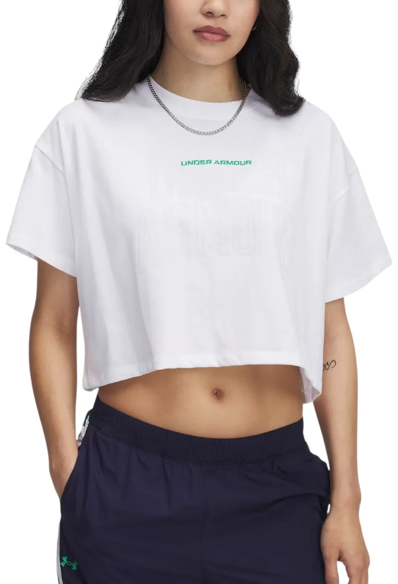 Μπλούζα Κοντομάνικη Under Armour Varsity MIX HW SS 1389156-101 Γυναικείο