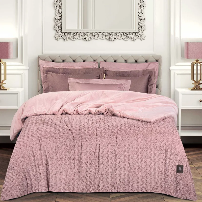 Γούνινο Κουβερτοπάπλωμα King Size (240x250) Greenwich Polo Club Essential 3961 Nude