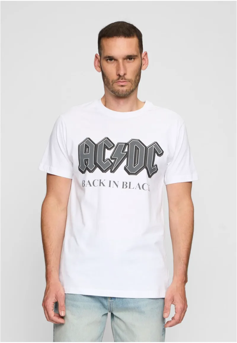 ACDC Back In Black Tee Merchcode MC480-00220 white
