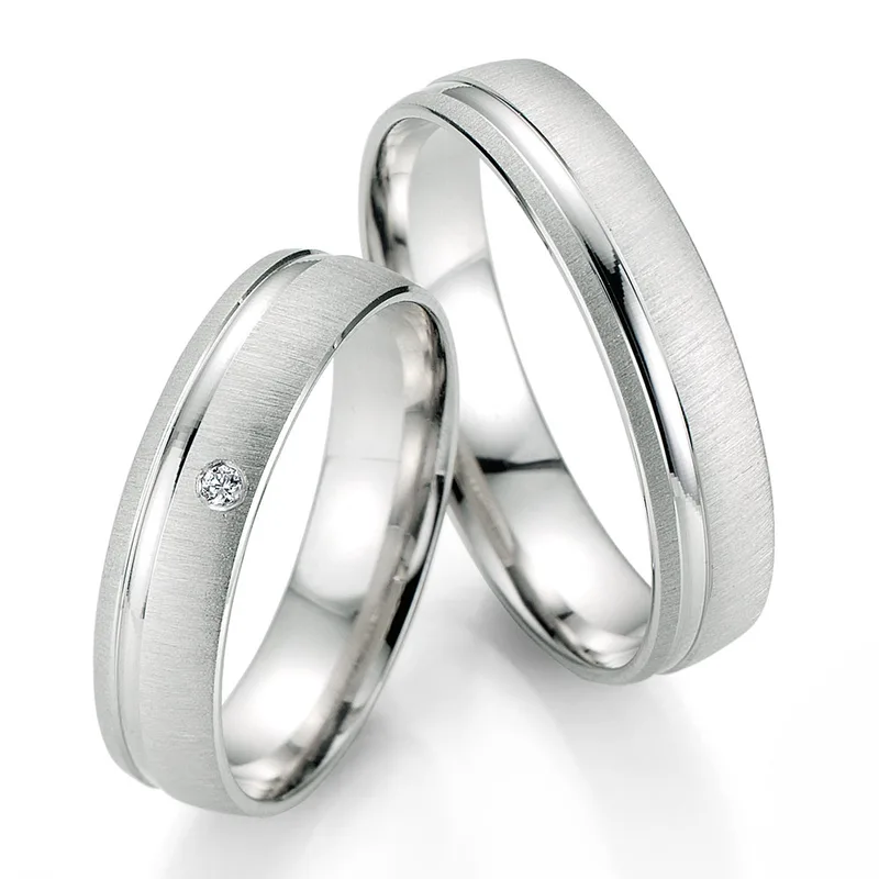 Λευκόχρυση Βέρα Γάμου Breuning με ή χωρίς Πέτρες WR333W diamonds k18