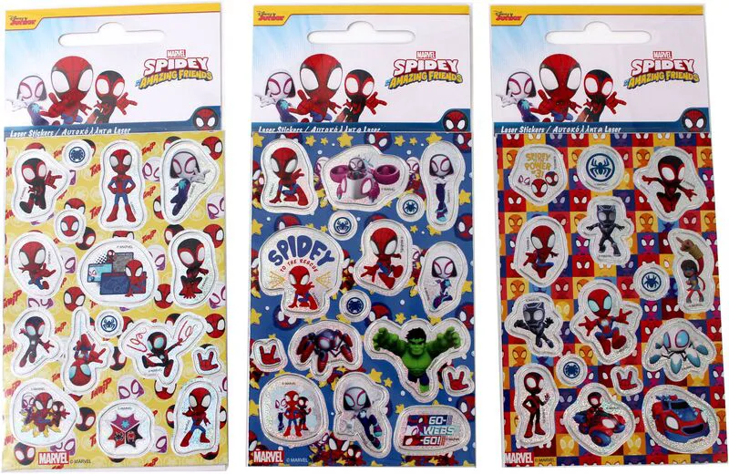 GIM Sticker Laser Spidey-3 Σχέδια-1Τμχ (777-50110)