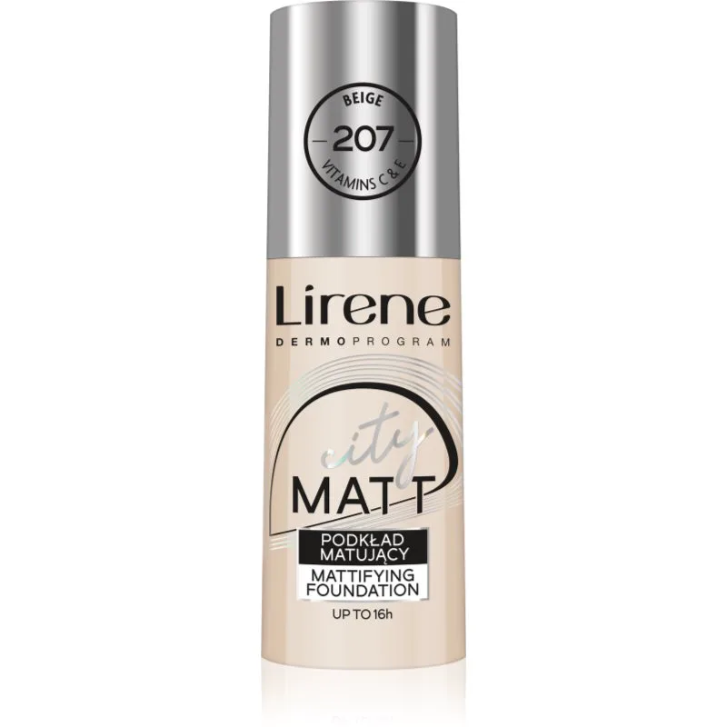 Lirene City Matt ματ ρευστό μεικ απ με λειαντικό αποτέλεσμα απόχρωση 207 Μπεζ 30 ml