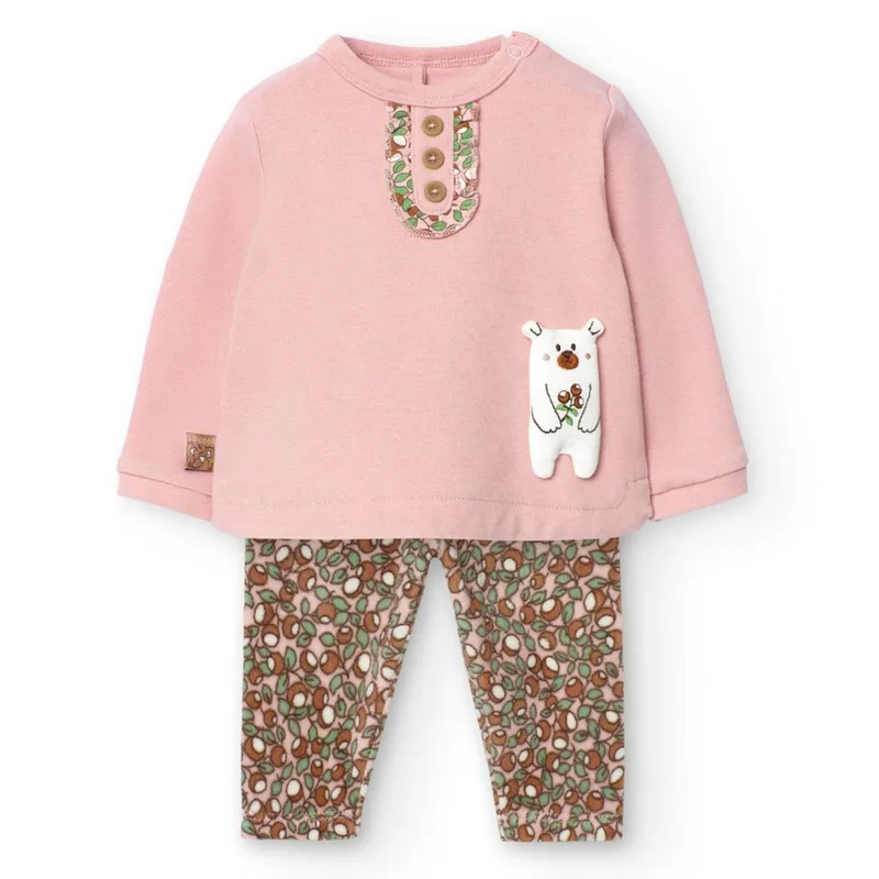 Σετ μπεμπέ φούτερ κορίτσι Boboli-129024-3854-Pink