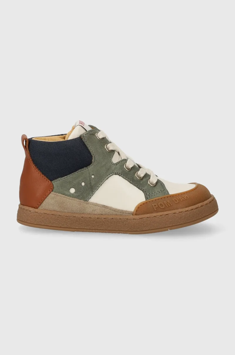 Παιδικά δερμάτινα sneakers Pom D'api MOUSSE BUMP