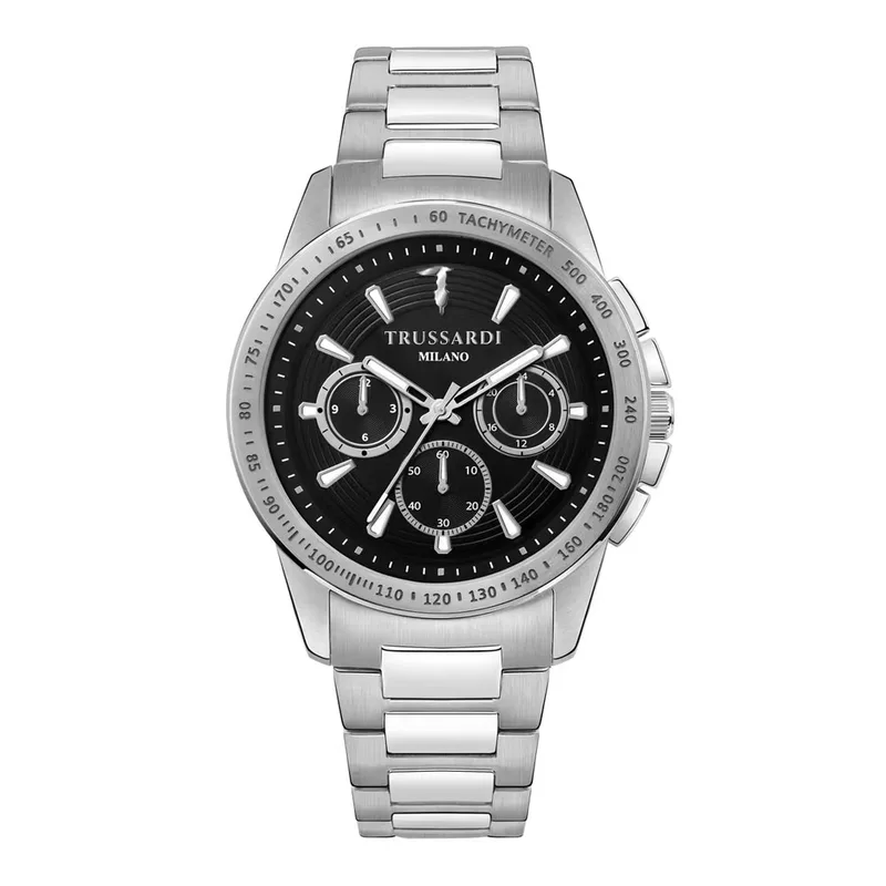 TRUSSARDI Τ-Hawk Chronograph Silver Stainless Steel Bracelet R2453153004