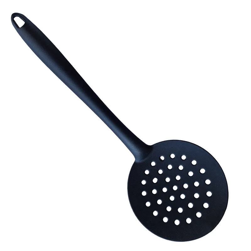 Geor Κουτάλα Τρυπητή Αντικολλητική Nylon Fiberglass Black 30cm