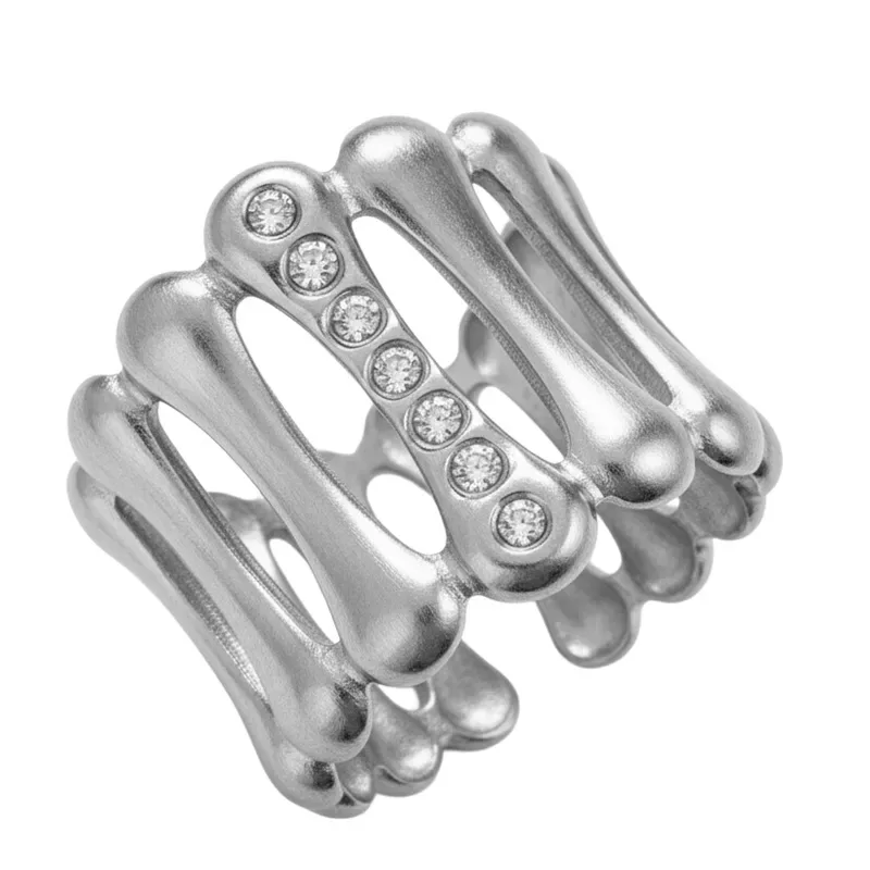Γυναικείο φαρδύ δαχτυλίδι Visetti Stainless Steel 62B-RG007S 62B-RG007S Ατσάλι