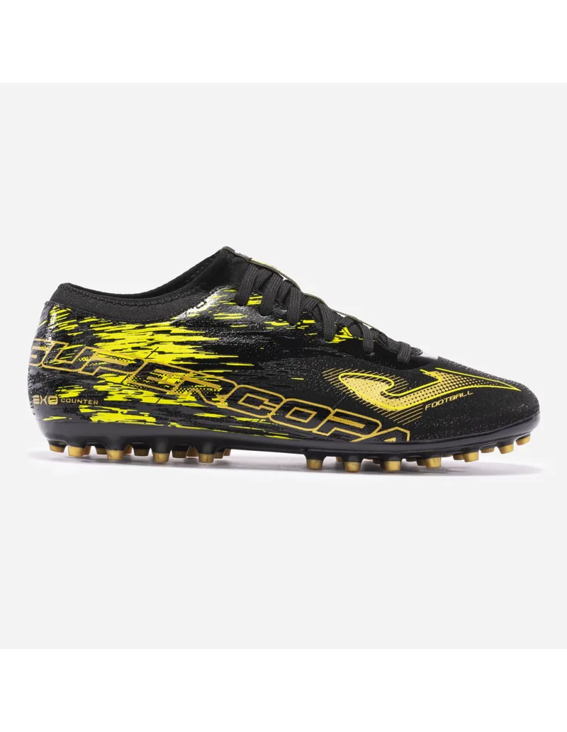 Joma Super Copa 2301 AG SUPW2301AG Χαμηλά Ποδοσφαιρικά Παπούτσια με Τάπες Μαύρα