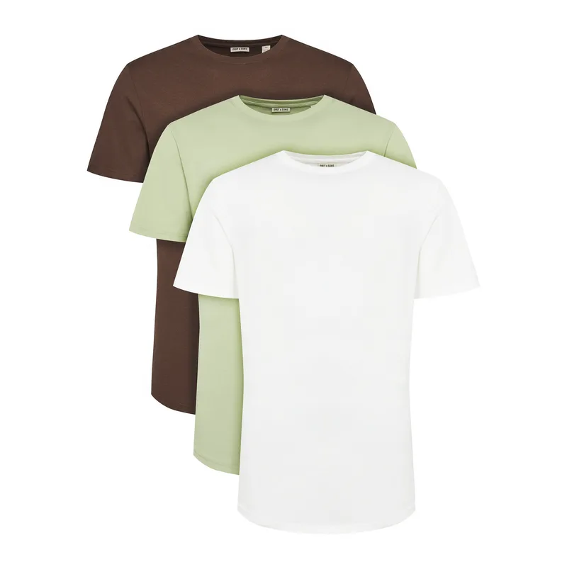Only & Sons Σετ t-shirts Jeff 22034548 Πράσινο Regular Fit