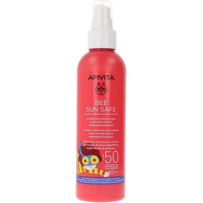Apivita Bee Sun Safe Hydra Sun Kids Lotion Spf50 Παιδική Αντηλιακή Λοσιόν σε Spray Υψηλής Προστασίας 200ml