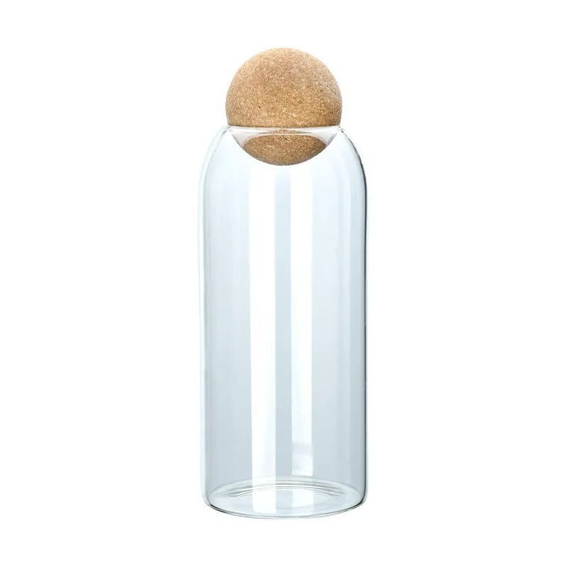 Estia Δοχείο Αποθήκευσης Γυάλινο 950Ml Με Καπάκι Φελλού