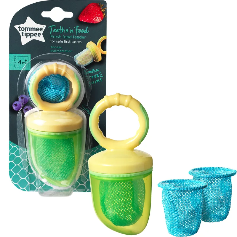 Tommee Tippee Teethe n Food Fresh Food Feeder Κωδ 44661151 Πιπίλα για Εισαγωγή Τροφής 4m+, 1 Τεμάχιο