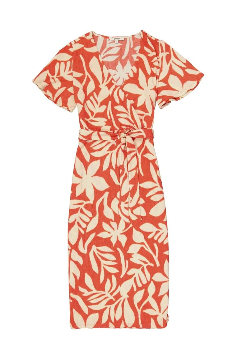 GARCIA Γυναικείο Φόρεμα Πορτοκαλί Tropical-P260282