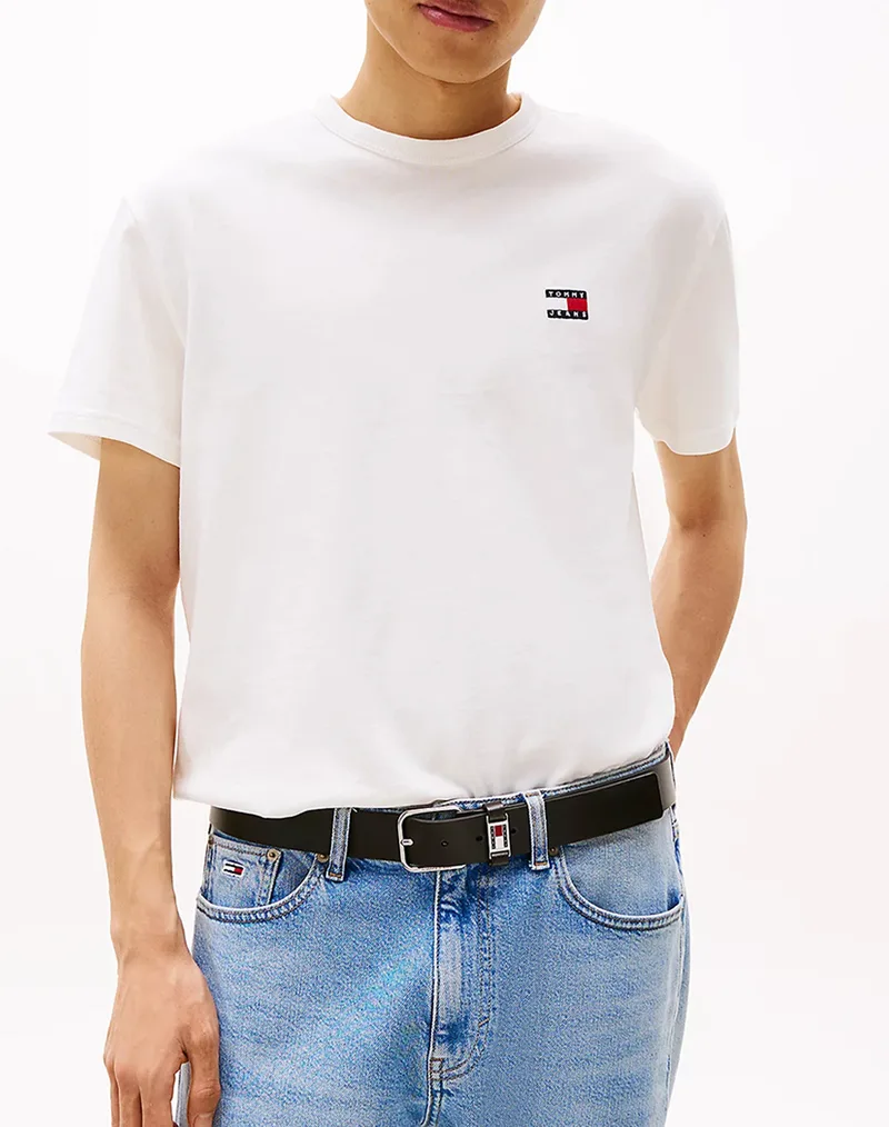 TOMMY JEANS TJM REG BADGE TEE EXT DM0DM20322-YBL OffWhite