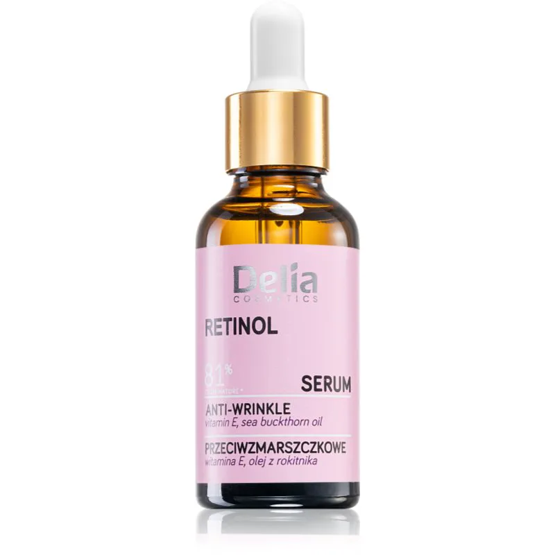 Delia Cosmetics Retinol αντιρυτιδικός ορός Για πρόσωπο, λαιμό και ντεκολτέ 30 ml