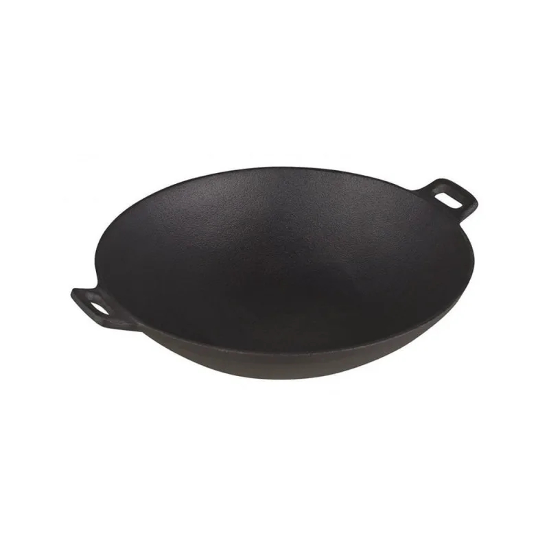 Μαντεμένιο τηγάνι Wok Kinghoff KH 1109, 31 cm, Επαγωγή, Μαύρο