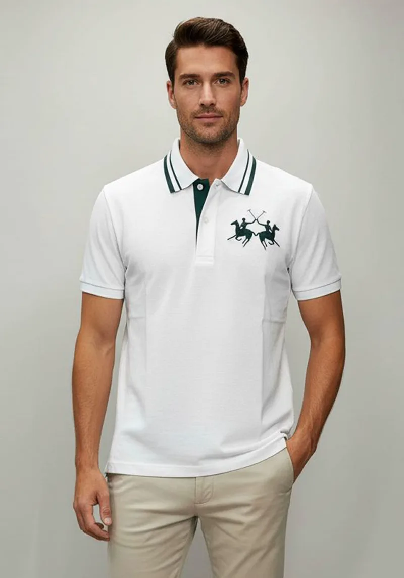 La Martina Polo Pique - MCP024 PK202 00001 Optic White