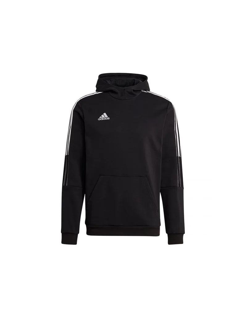 Adidas Tiro 21 Ανδρικό Φούτερ με Κουκούλα και Τσέπες Fleece Μαύρο GM7341