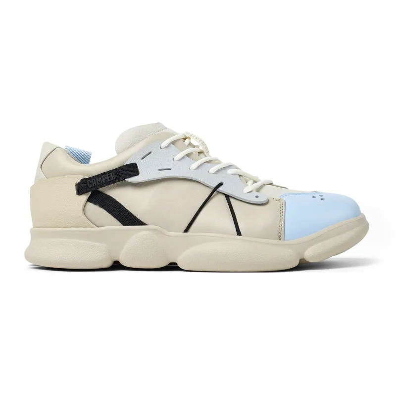 CAMPER Twins - Sneakers Για Ανδρικα - Γκρι,Λευκό,Μπλε, Μέγεθος 43, Smooth leather/Cotton fabric