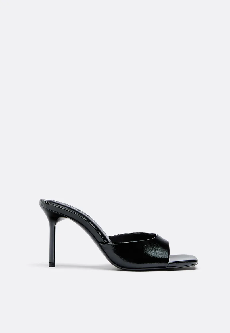 Stradivarius Mules Με Τακούνι Μαύρο 35