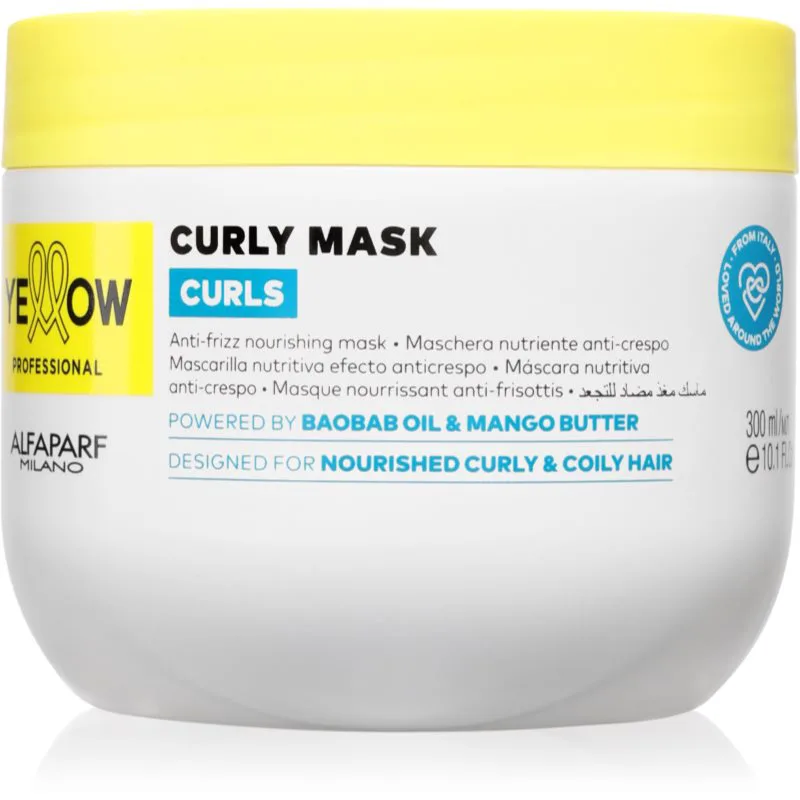 Yellow Professional Curls Curly Mask μάσκα για σπαστά και σγουρά μαλλιά 300 ml