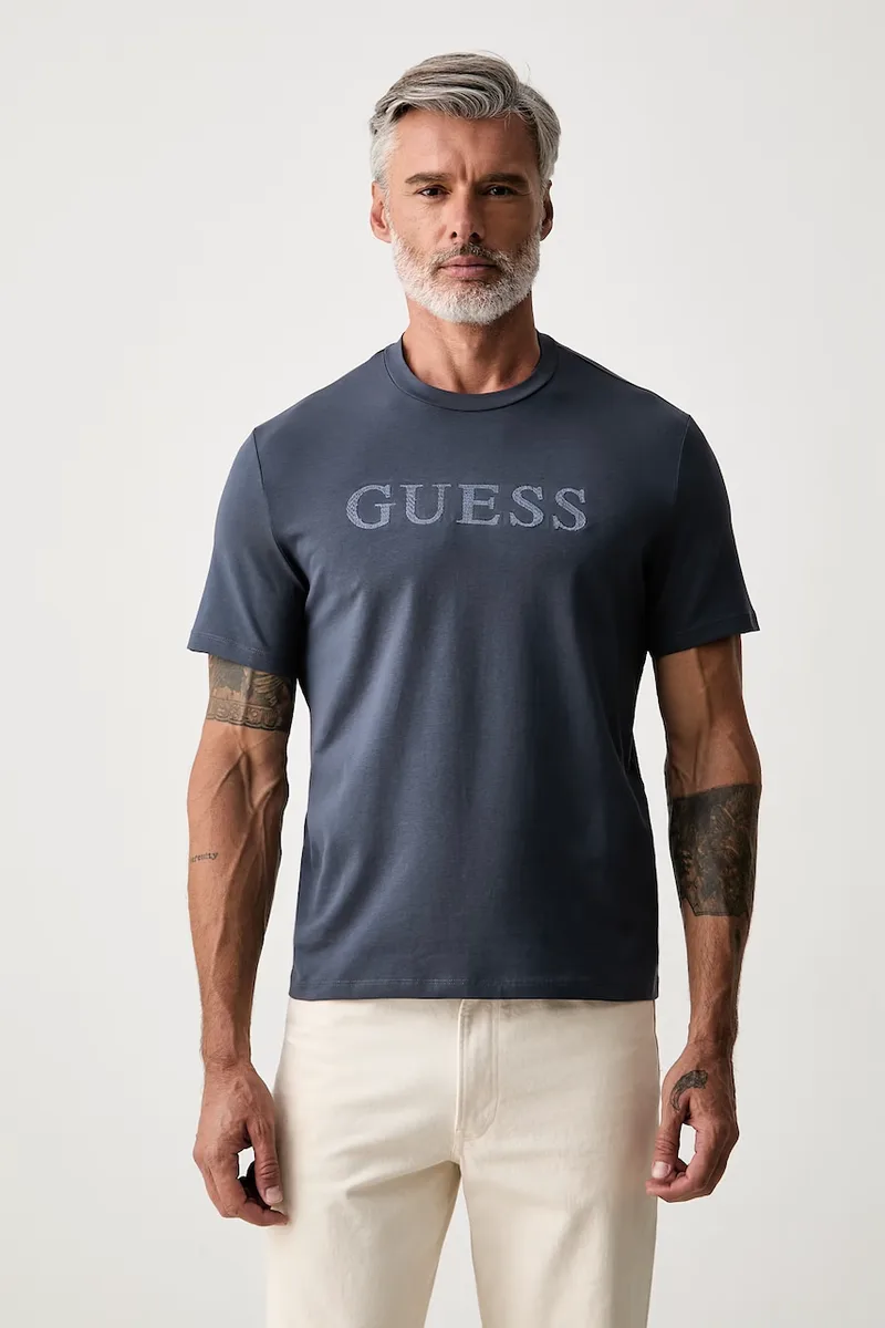 Guess t-shirt ανδρικό βαμβακερό με ελαστάν PRAT