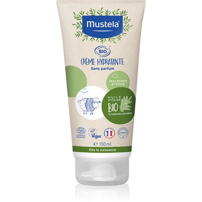 Mustela BIO Hydrating Cream with Olive Oil ενυδατική κρέμα για σώμα και πρόσωπο για παιδιά από τη γέννηση 150 ml