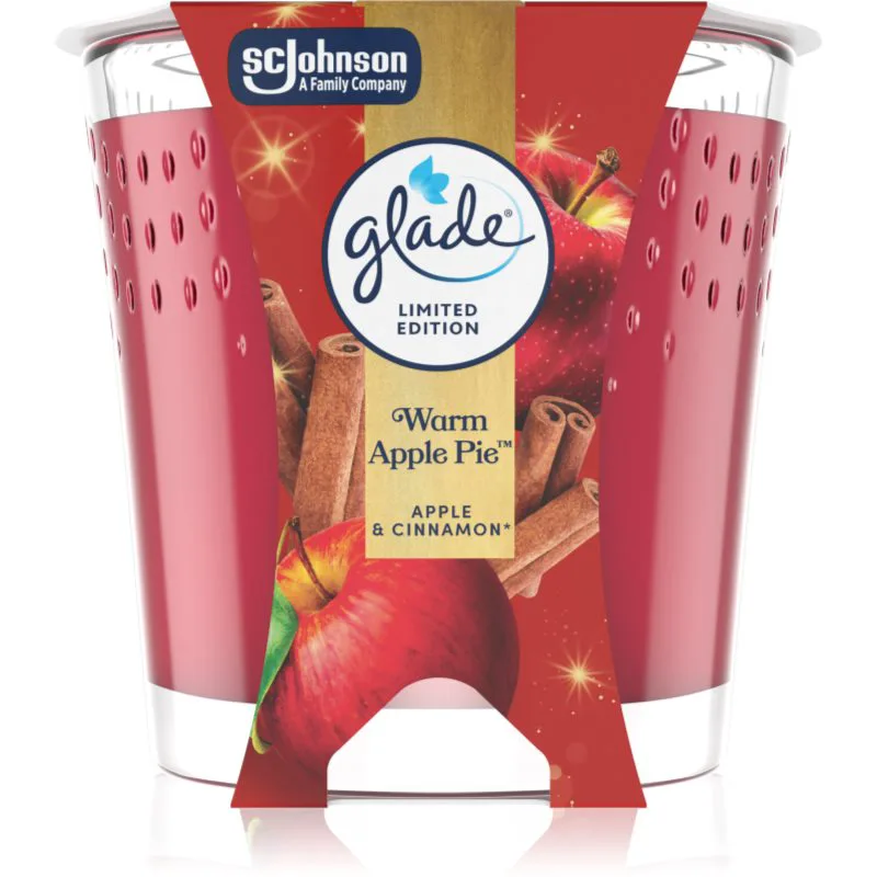 GLADE Warm Apple Pie αρωματικό κερί 112 γρ