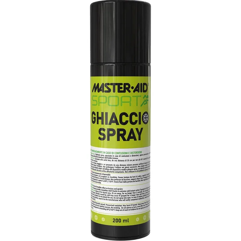 Master Aid Sport Ice Spray Ψυκτικό Spray Πάγου για Άμεση Εφαρμογή στους Εξωτερικούς Τραυματισμούς, όπως Μώλωπες & Διαστρέμματα 200ml
