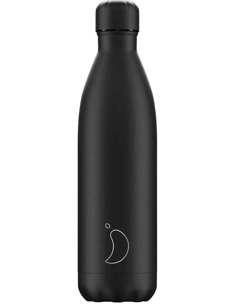 Chilly's Μπουκάλι Θερμός Ανοξείδωτο All Matte 750ml Μαύρο