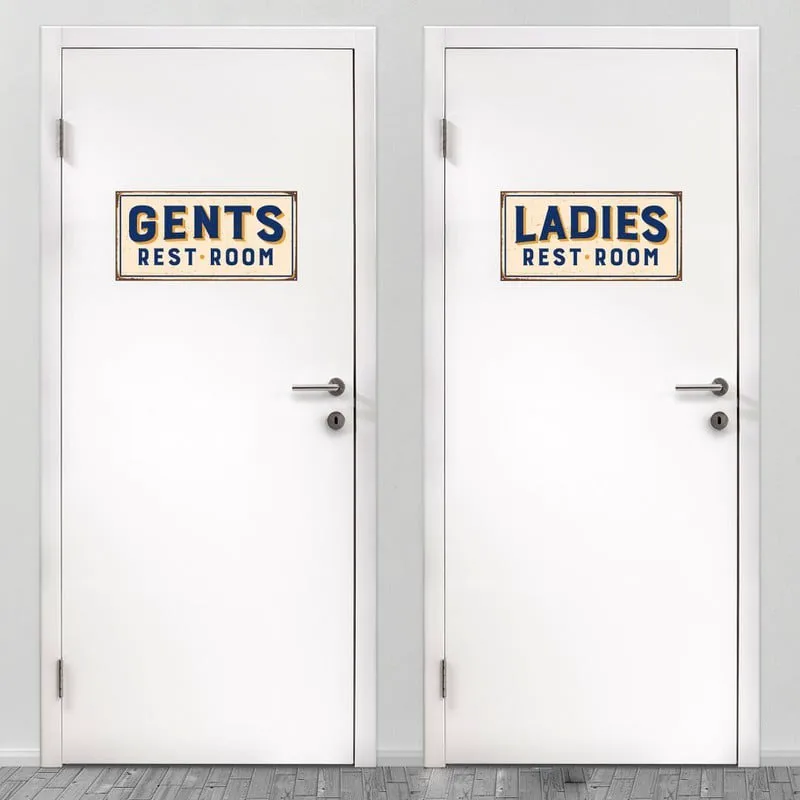 Αυτοκολλητο Πορτας GENTS REST ROOM