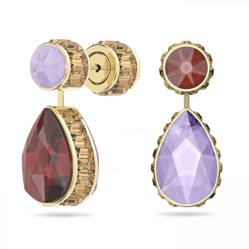 Swarovski Women's Earrings Model 5600523, 3 CM Multicolored Stainless Steel 3CM