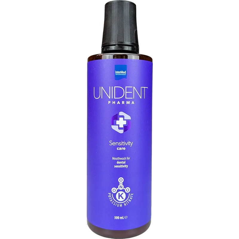 Intermed Unident Pharma Sensitivity Care Mouthwash Ειδικά Σχεδιασμένο Καθημερινό Στοματικό Διάλυμα για την Οδοντική Ευαισθησία 500ml