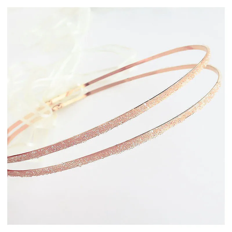 Ασημένια Στέφανα Γάμου με Crystal Fabric Rose Χρυσό ST227