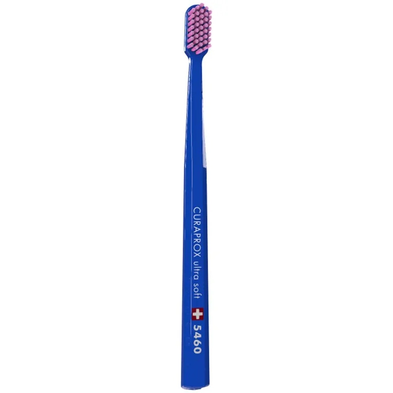 Curaprox CS 5460 Ultra Soft Οδοντόβουρτσα με Εξαιρετικά Απαλές & Ανθεκτικές Τρίχες Curen για Αποτελεσματικό Καθαρισμό 1 Τεμάχιο - Σκούρο Μπλε/ Ροζ