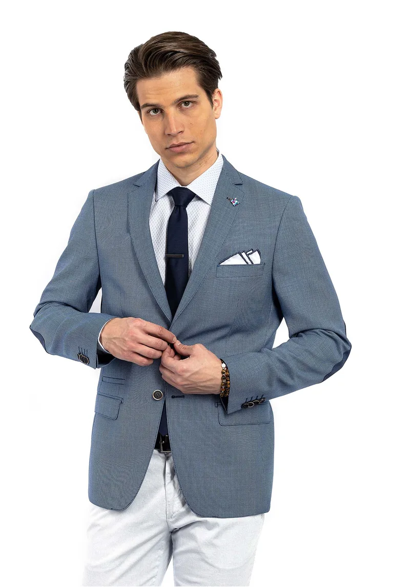 Fragosto Custom Fit Blazer - Light blue