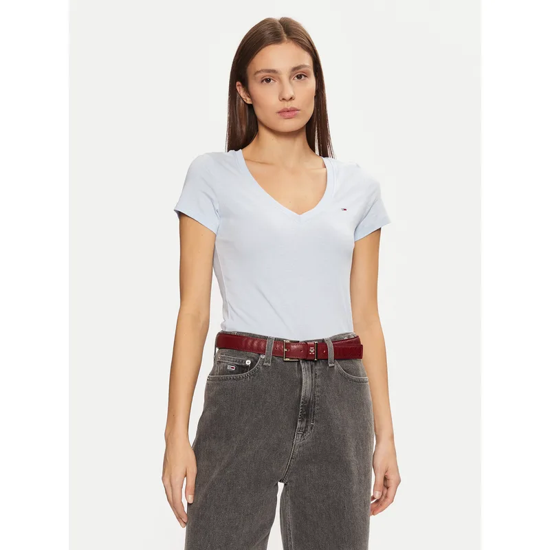 Tommy Jeans T-Shirt DW0DW20458 Γαλάζιο Slim Fit
