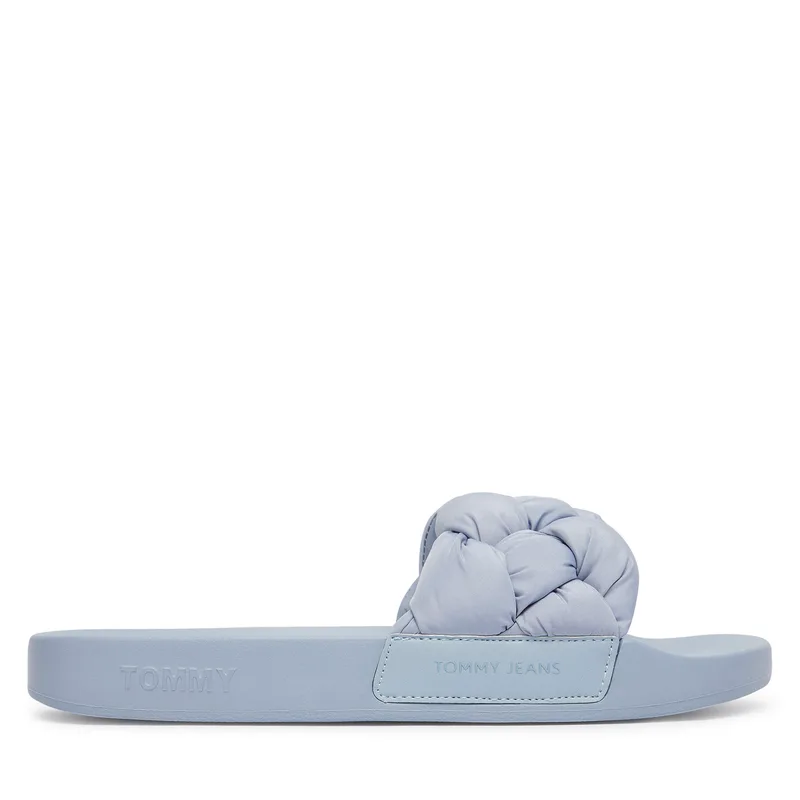 Παντόφλες Tommy Jeans Tjw Braided Slides EN0EN02975 Γαλάζιο