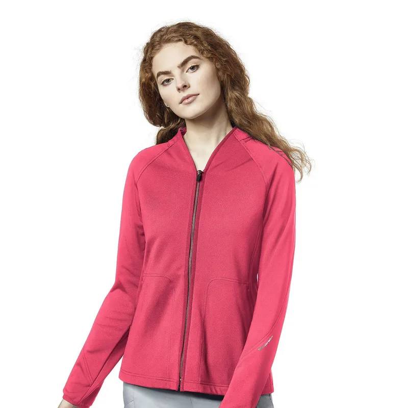 Γυναικεία Ιατρική Ζακέτα Fleece Wonderwink 8209 Full Zip | Coral