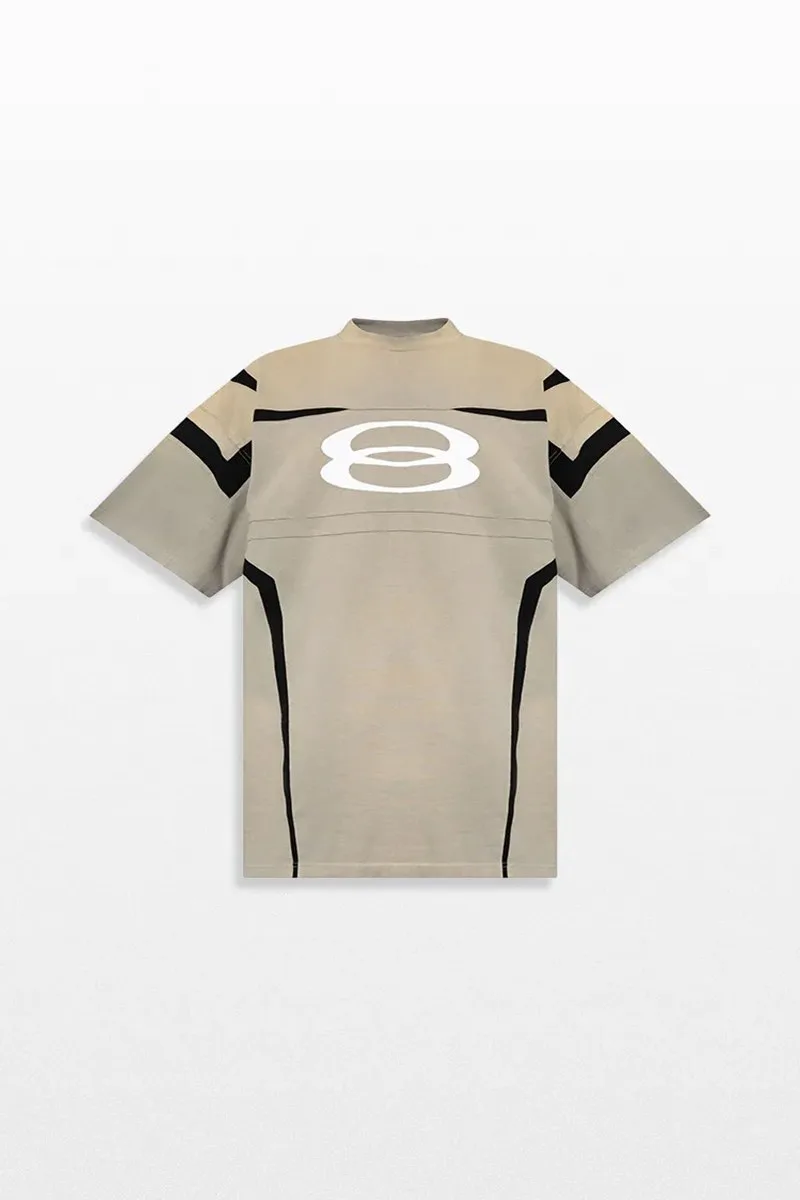 BALENCIAGA Ανδρικό Γκρι Oversized Logo-Embroidered T-Shirt