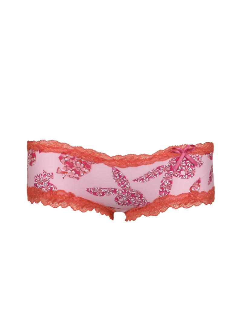 Σλιπ Playboy Floral Logo P502A-PINK Γυναικείο