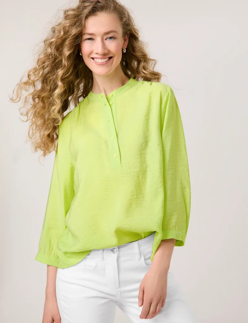 Gerry Weber Γυναικεία Μπλούζα Figure-Skimming Με 3/4 Μανίκι Και Διακοσμητικά Πιέτες