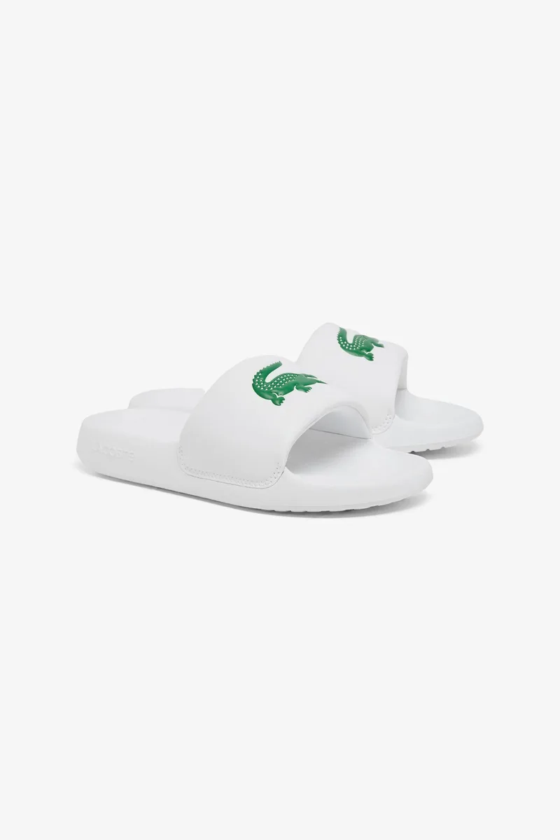 Lacoste γυναικείες σαγιονάρες με λογότυπο "Serve Slide 1.0" - 49CFA0022082 Λευκό